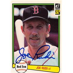 538729 Joe Rudi Autographed Baseball Card - Boston Red Sox, 67 1982 Donruss No.586