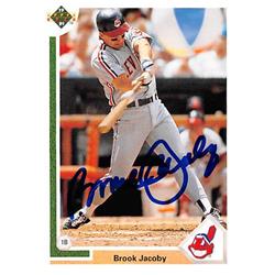 538896 Brook Jacoby Autographed Baseball Card - Cleveland Indians 1991 Upper Deck No.137