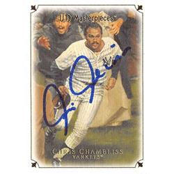 539194 Chris Chambliss Autographed Baseball Card - New York Yankees 2007 Upper Deck Masterpieces 1976 ALCS HR No.81