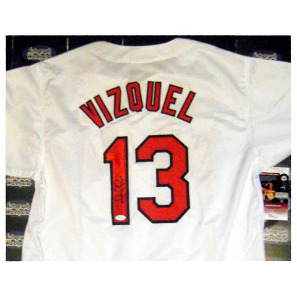 539718 No.2 JSA Omar Vizquel Autographed Jersey - Cleveland Indians