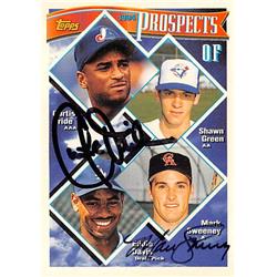 517050 Curtis Pride Mark Sweeney Autographed Baseball Card 1994 Topps No.237 - Expos Angels Prospects