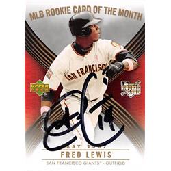 527581 Fred Lewis Autographed Baseball Card - San Francisco Giants 2007 Upper Deck Rookie No.ROM2