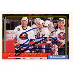 Picture of Autograph Warehouse 528024 Scott Lachance Autographed Hockey Card - New York Islanders&#44; SC 1992 Topps No.366