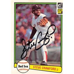 527382 Steve Crawford Autographed Baseball Card - Boston Red Sox 1982 Donruss No.564