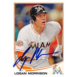 527471 Logan Morrison Autographed Baseball Card - Miami Marlins 2013 Topps No.409