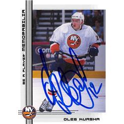 Picture of Autograph Warehouse 528261 Oleg Kvasha Autographed Hockey Card - New York Islanders&#44; SC 2000 In the Game No.402