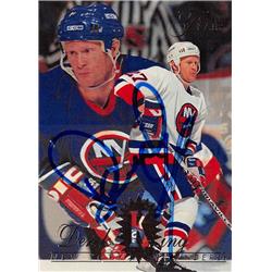 Picture of Autograph Warehouse 528235 Derek King Autographed Hockey Card - New York Islanders&#44; SC 1994 Fleer Flair No.103