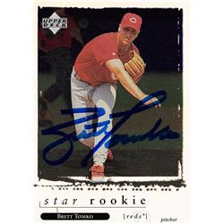 538885 Brett Tomko Autographed Baseball Card - Cincinnati Reds, 67 1997 Upper Deck Star Rookie No.253