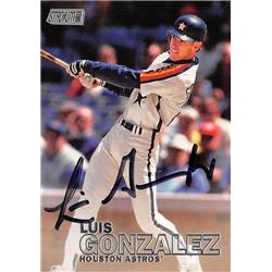 538971 Luis Gonzalez Autographed Baseball Card - Houston Astros 2016 Topps Stadium Club No.71 -  Autograph Warehouse