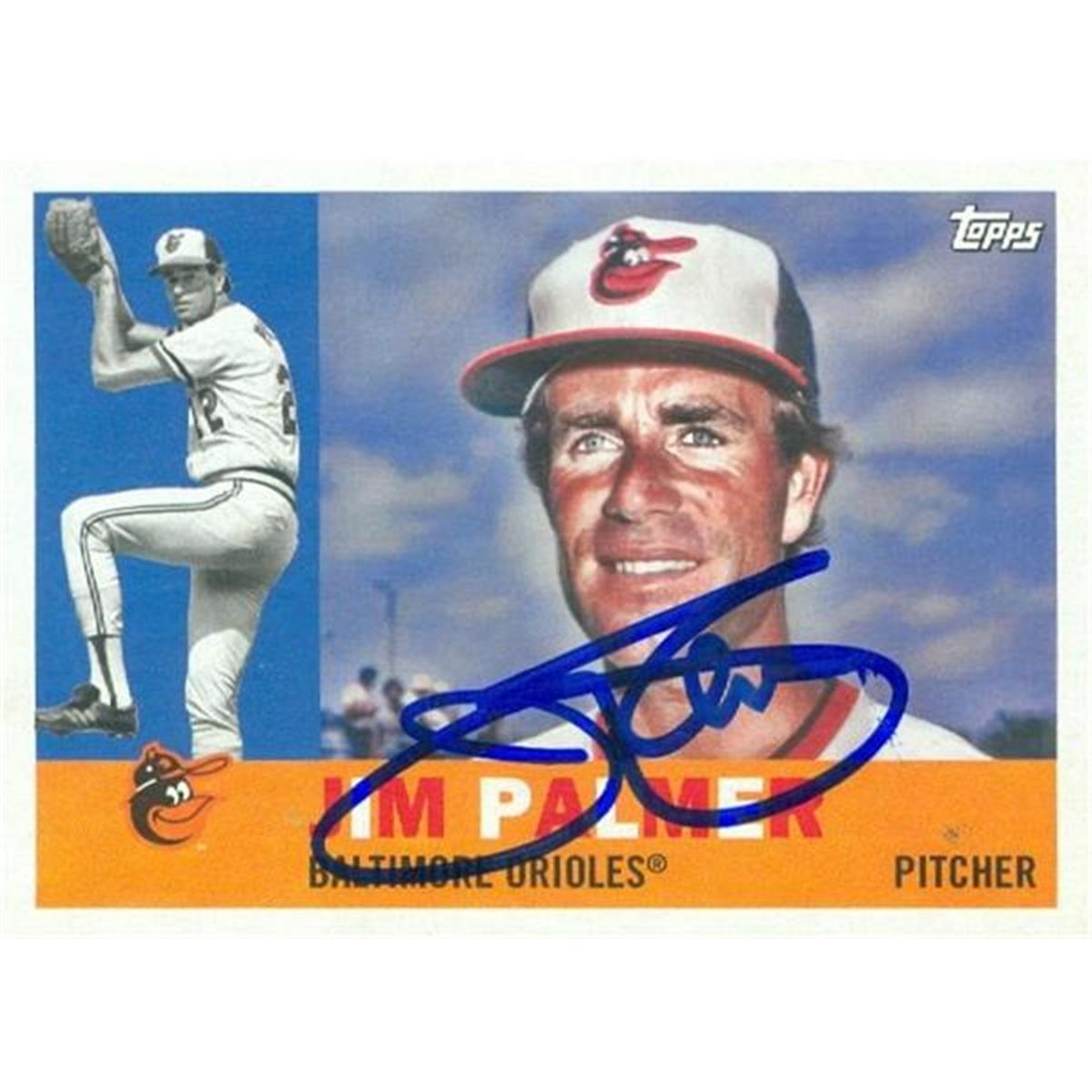 Jim Palmer Autographed Baseball Card - Baltimore Orioles 2017 Topps No.48