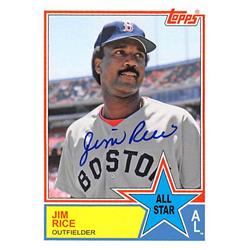 527370 Jim Rice Autographed Baseball Card - Boston Red Sox 2013 Topps All Star Reprint No.83-JR