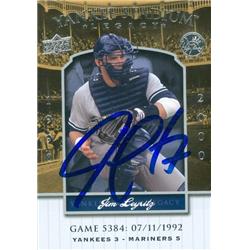 527520 Jim Leyritz Autographed Baseball Card - New York Yankees 2008 Upper Deck Yankee Stadium Legacy No.YSL5384
