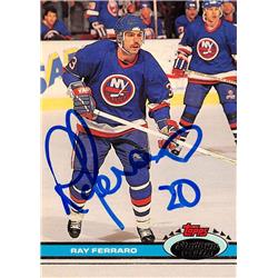Picture of Autograph Warehouse 528060 Ray Ferraro Autographed Hockey Card - New York Islanders&#44; SC 1991 Topps Stadium Club No.3