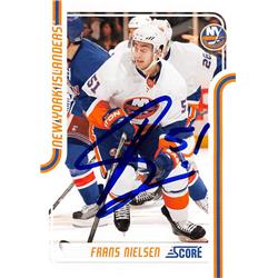 Picture of Autograph Warehouse 528067 Frans Nielsen Autographed Hockey Card - New York Islanders&#44; SC 2011 Score No.295