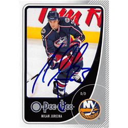 Picture of Autograph Warehouse 528268 Milan Jurcina Autographed Hockey Card - New York Islanders&#44; SC 2010 O-Pee-Chee No.338