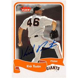 538816 Kirk Rueter Autographed Baseball Card - San Francisco Giants 2004 Fleer Tradition No.95