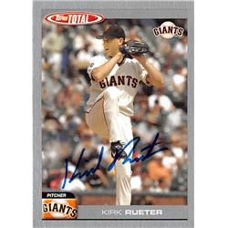 538820 Kirk Rueter Autographed Baseball Card - San Francisco Giants 2004 Topps Total Silver No.412