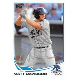 527414 Matt Davidson Autographed Baseball Card - Chicago White Sox, Mobile Baybears 2013 Topps Rookie No.142