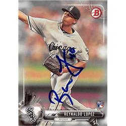527415 Reynaldo Lopez Autographed Baseball Card - Chicago White Sox 2017 Bowman Rookie No.27