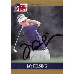 527946 Jay Delsing Autographed Trading Card - Golf, PGA Tour & University of California, SC 1990 Pro Set No.46