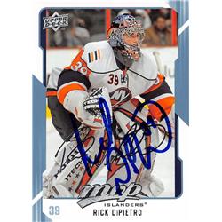 Picture of Autograph Warehouse 528038 Rick Dipietro Autographed Hockey Card - New York Islanders&#44; SC 2008 Upper Deck MVP No.185