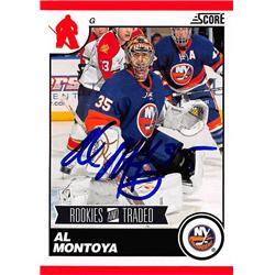 Picture of Autograph Warehouse 528079 Al Montoya Autographed Hockey Card - New York Islanders&#44; SC 2011 Score No.588