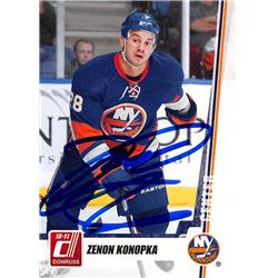 Picture of Autograph Warehouse 528242 Zenon Konopka Autographed Hockey Card - New York Islanders&#44; SC 2010 Donruss No.176