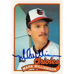 538701 Mark Williamson Autographed Baseball Card - Baltimore Orioles, 67 1989 Topps No.546