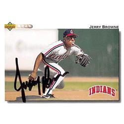 538900 Jerry Browne Autographed Baseball Card - Cleveland Indians 1992 Upper Deck No.340