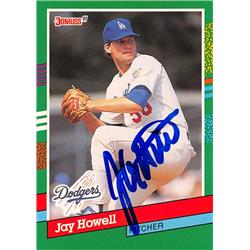 539033 Jay Howell Autographed Baseball Card - Los Angeles Dodgers, 67 1991 Donruss No.486