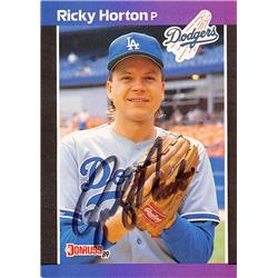 539036 Ricky Horton Autographed Baseball Card - Los Angeles Dodgers, 67 1989 Donruss No.582