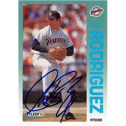 539354 Rich Rodriguez Autographed Baseball Card - San Diego Padres, 67 1992 Fleer No.619