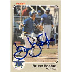539405 Bruce Bochte Autographed Baseball Card - Seattle Mariners, 67 1983 Fleer No.473