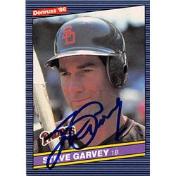 539646 Steve Garvey Autographed Baseball Card - San Diego Padres 1986 Donruss No.63