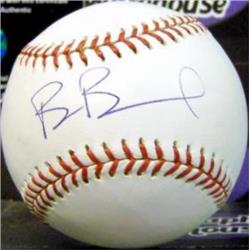 517113 Ben Broussard Autographed Baseball - OMLB McNeese State University Cleveland Indians Mariners Rangers