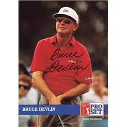 527898 Bruce Devlin Autographed Trading Card - Golf, PGA Tour & Australia, SC 1992 Pro Set No.251