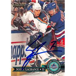 Picture of Autograph Warehouse 528023 Scott Lachance Autographed Hockey Card - New York Islanders&#44; SC 1995 Donruss No.353