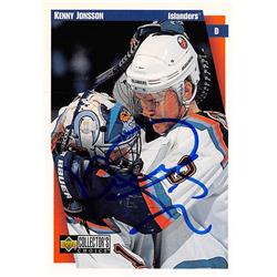Picture of Autograph Warehouse 528039 Kenny Jonsson Autographed Hockey Card - New York Islanders&#44; SC 1997 Upper Deck No.159