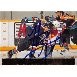 Picture of Autograph Warehouse 528075 Todd Bertuzzi Autographed Hockey Card - New York Islanders&#44; SC 1996 Skybox Impac Rookie No.208