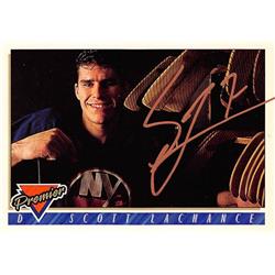 Picture of Autograph Warehouse 528274 Scott Lachance Autographed Hockey Card - New York Islanders&#44; SC 1993 Topps Premier No.257