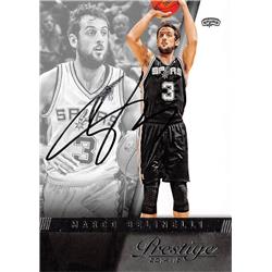 527745 Marco Belinelli Autographed Basketball Card - San Antonio Spurs 2014 Panini Prestige No.97