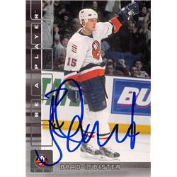 Picture of Autograph Warehouse 528020 Brad Isbister Autographed Hockey Card - New York Islanders&#44; SC 2001 In the Game Be a Player No.250