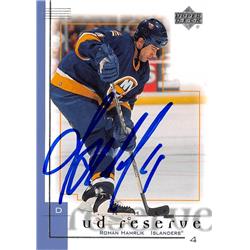 Picture of Autograph Warehouse 528071 Roman Hamrlik Autographed Hockey Card - New York Islanders&#44; SC 2001 Upper Deck Reserve No.54