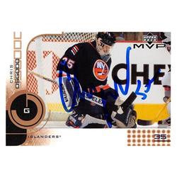 Picture of Autograph Warehouse 528076 Chris Osgood Autographed Hockey Card - New York Islanders&#44; SC 2002 Upper Deck MVP No.117