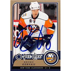 Picture of Autograph Warehouse 528231 Bruno Gervais Autographed Hockey Card - New York Islanders&#44; SC 2008 O-Pee-Chee No.266