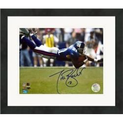 Picture of Autograph Warehouse 528442 8 x 10 in. Tiki Barber Autographed Matted & Framed Photo - New York Giants&#44; All Time Leading Rusher No.12