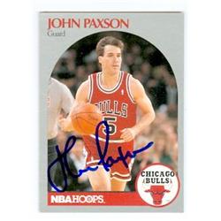 Picture of Autograph Warehouse 105467 John Paxson Autographed Basketball Card - Chicago Bulls 1990 NBA Hoops No.67