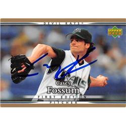 570592 Tamp Bay Devil Rays, SC Casey Fossum Autographed Baseball Card - 2007 Upper Deck No.148