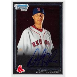 570600 Boston Red Sox, SC Felix Doubront Autographed Baseball Card - 2010 Bowman 1st Chrome Certified Rookie No.BCP102