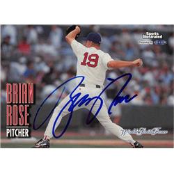 570602 Boston Red Sox, SC Brian Rose Autographed Baseball Card - 1998 Fleer Sports Illustrated No.33